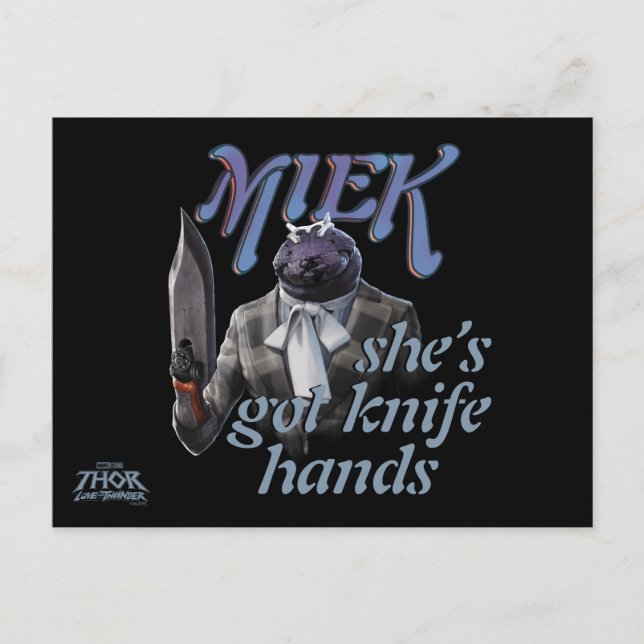 Carte Postale Miek - Elle a des mains couteaux (Devant)