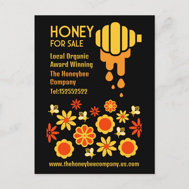 Carte Postale Miel à vendre (Devant)