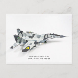 Carte Postale Mig-29 Fulcrum C, Armée de l'air ukrainienne