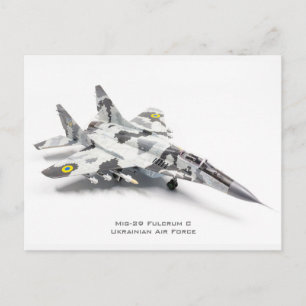 Carte Postale Mig-29 Fulcrum C Force aérienne ukrainienne