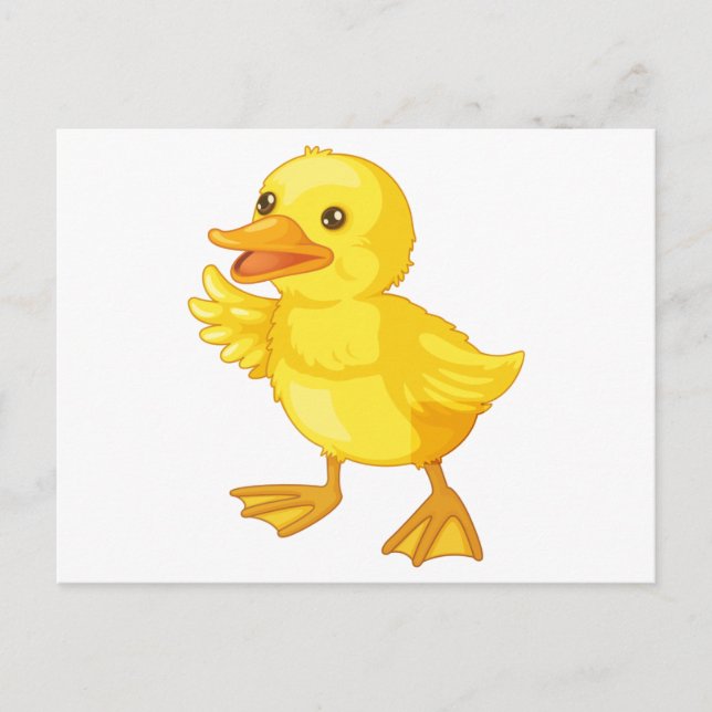 Carte Postale mignon canard caricature (Devant)