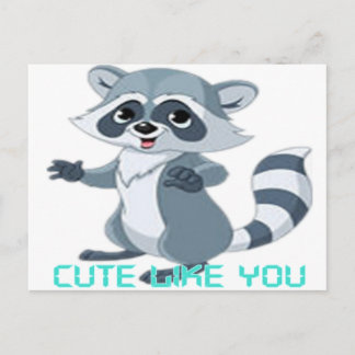 Carte Postale mignon comme vous "racoon "