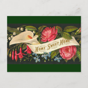 Carte Postale Mignon Floral Vintage Doux Nid