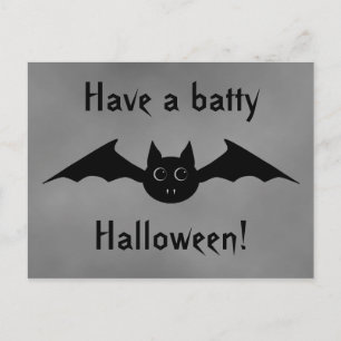 Carte Postale Mignonne batty chauve chauve-souris vampire d'Hall