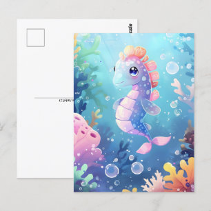 Carte Postale Mignonne bébé cheval de mer, Croisière