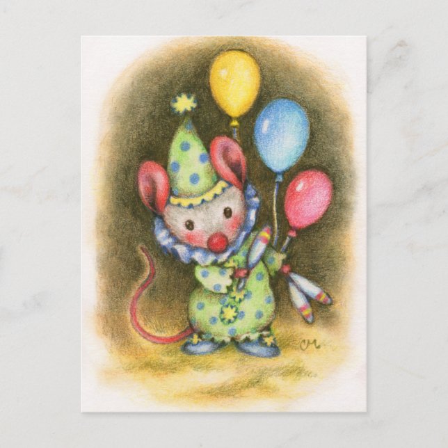 Carte postale mignonne d'animal de jongleur de (Devant)