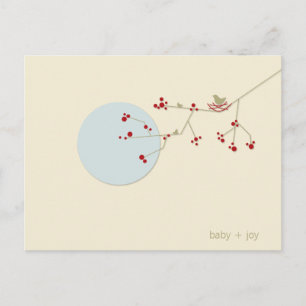 Carte postale mignonne de baby shower d'arbre