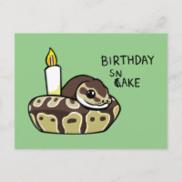 Carte postale mignonne de dessin de python de