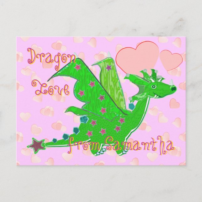 Carte postale mignonne d'enfants de coeurs d'amour (Devant)