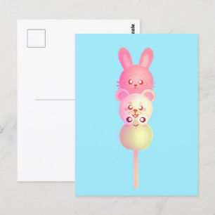 Carte Postale Mignonne Lapin, Ours Et Grenouille Dango