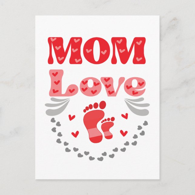 Carte Postale Mignonne Maman Amour (Devant)