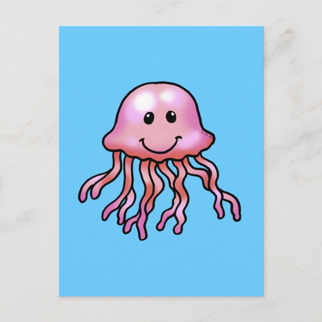Carte Postale Mignonne méduse (Devant)