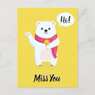 Carte Postale Mignonne Miss Vous Portez Avec De La Crème De Glac