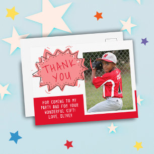 Carte Postale Mignonne Rouge Discours Nuage Anniversaire Merci P