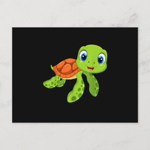 Carte Postale Mignonne Sea Baby Turtle Cadeau