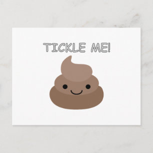 Carte Postale Mignonne Tickme Poop Emoji