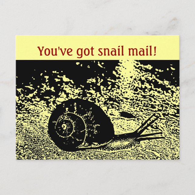 Carte Postale Mignonne, tu as du courrier d'escargot ! (Devant)