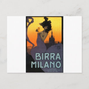 Carte Postale Milan Beer par Raphael Kirchner