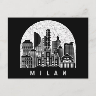 Carte Postale Milan Italie Skyline