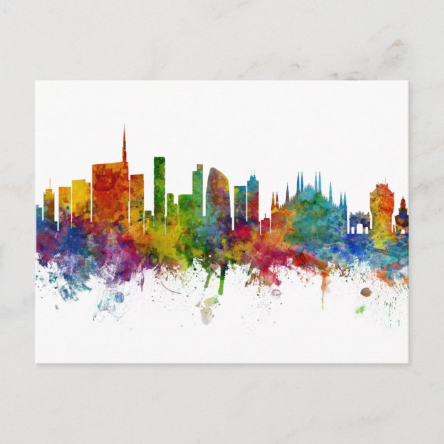 Carte Postale Milan Italie Toit (Devant)