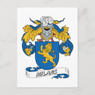 Carte Postale Milans Famille Crest