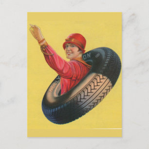 Carte Postale Miles Lotta agitant pour les pneus Kelly-Springfle