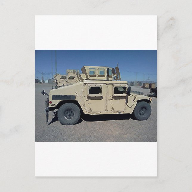CARTE POSTALE MILITAIRE DES ÉTATS-UNIS HUMVEE (Devant)