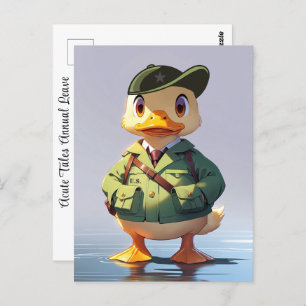 Carte Postale Militaires Forces Armées Congé annuel GI Duck