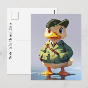Carte Postale Militaires Forces Armées Congé annuel GI Duck