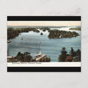 Carte Postale Mille Îles pittoresques NY 1907 Vintage