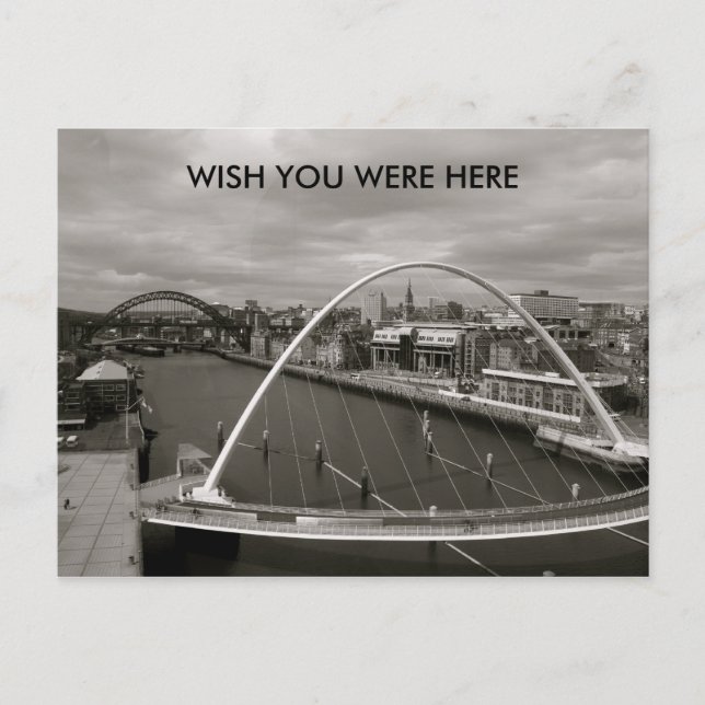 Carte Postale Millenium Bridge SOUHAITEZ QUE VOUS ÉTIEZ ICI Cart (Devant)