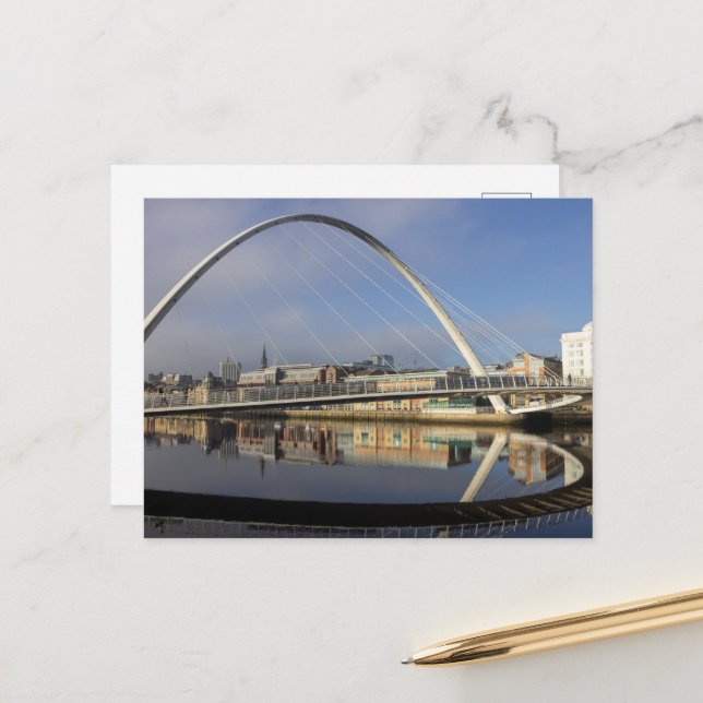 Carte Postale Millennium Bridge, Gateshead, Uk (Devant/Arrière en situation)