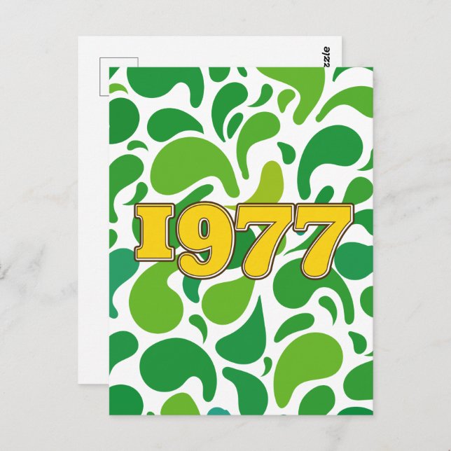 Carte Postale Millésime 1977 (Devant / Derrière)