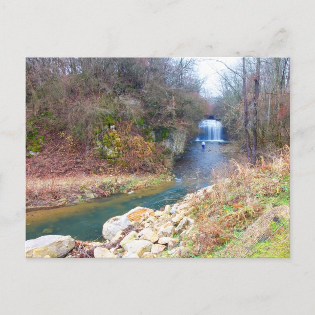 Carte Postale Millikin Falls, QT Metro Park, Columbus, Ohio (Devant)