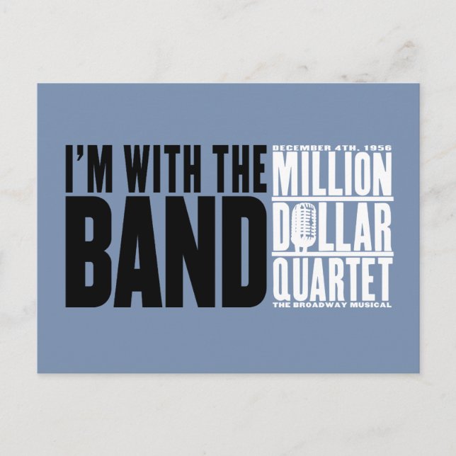 Carte Postale Million de quartet du dollar "je suis avec la (Devant)
