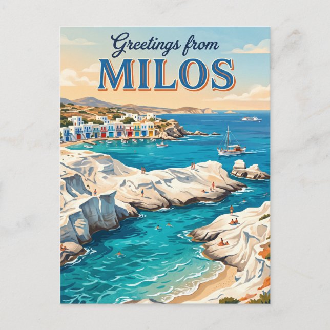 Carte Postale Milos Grèce (Devant)