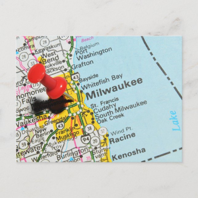 Carte Postale Milwaukee, Wisconsin (Devant)