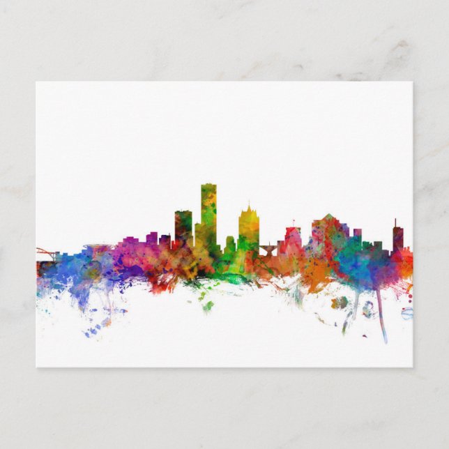 Carte Postale Milwaukee Wisconsin Skyline (Devant)