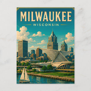 Carte Postale ⛵ Milwaukee Wisconsin vue sur le lac