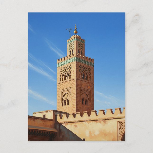 Carte Postale Minaret à Fès Maroc Voyage (Devant)