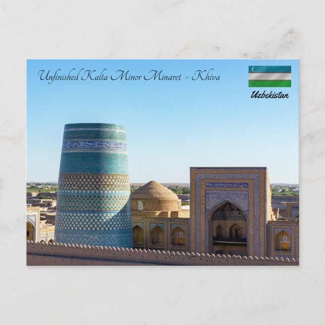 Carte Postale Minaret mineure Kalta inachevé - Khiva, Ouzbékista (Devant)