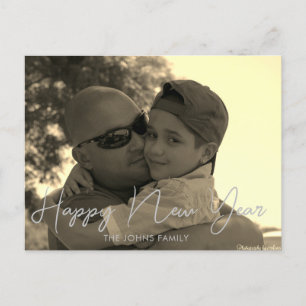 Carte Postale Mini Joyeux Nouvel An 2023 Sepia Postcard