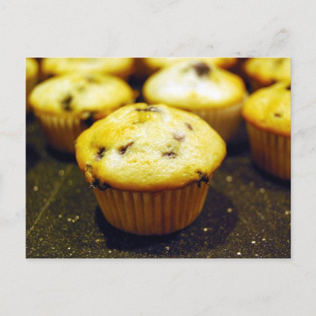 Carte Postale mini muffins bleuets (Devant)