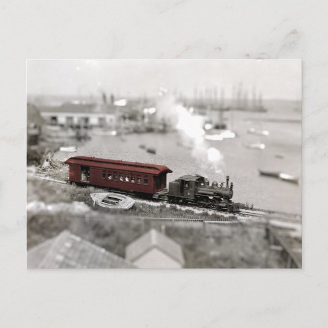 Carte Postale Miniature du réseau ferroviaire Nantucket (Devant)
