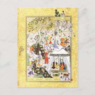 Carte Postale Miniature persane : Khusraw Parviz & Shirin