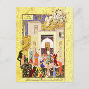 Carte Postale Miniature persane : les Maidens de Yusuf et Zulayk