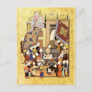 Carte Postale Miniature persane : Yusuf et le Mariage de Zulaykh