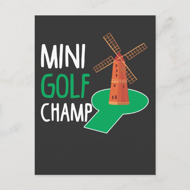 Carte Postale Minigolf Champ Putt Golf Mini Champion de Golf (Devant)