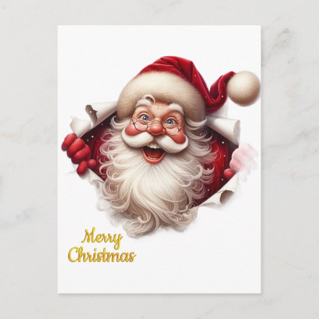 Carte Postale Minimal Christmas Postcard | Line Art Tree | Kalir (Devant)