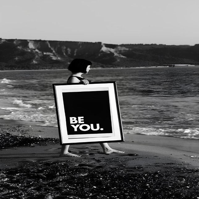 Carte Postale Minimal | Soyez vous-même avec audace (Be You - Always Be You - Art is an Expression of Heart and Soul)